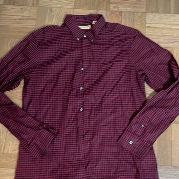 BURBERRY mens xxl shirt red black small gingham not worn - Picture 3 of 8